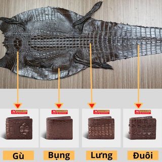 [Mã BMLT100 giảm đến 100K đơn 499K] Ví nam da cá sấu hai mặt FADODA SP-FCW04L vùng da lưng cá sấu