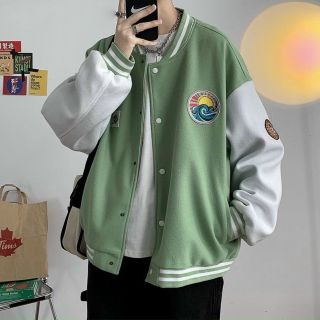 Áo khoác bomber nỉ nút in logo mặt trăng tròn form dưới 73kg