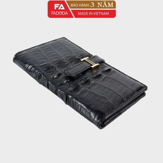 [Mã BMLT100 giảm đến 100K đơn 499K] Ví nữ da cá sấu thật Fadoda thiết kế sang trọng - FCW26