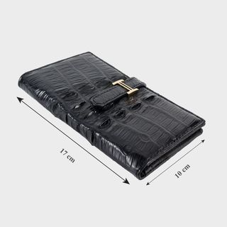 [Mã BMLT100 giảm đến 100K đơn 499K] Ví nữ da cá sấu thật Fadoda thiết kế sang trọng - FCW26