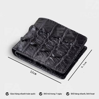 [Mã BMLT100 giảm đến 100K đơn 499K] Ví nam da cá sấu hai mặt FADODA SP-FCW04D vùng da bụng cá sấu