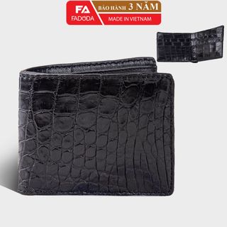 [Mã BMLT100 giảm đến 100K đơn 499K] Ví nam da cá sấu hai mặt FADODA SP-FCW04B vùng da bụng