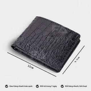 [Mã BMLT100 giảm đến 100K đơn 499K] Ví nam da cá sấu hai mặt FADODA SP-FCW04B vùng da bụng