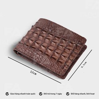 [Mã BMLT35 giảm đến 35K đơn 99K] Ví nam da cá sấu thật FADODA SP-FCW03L nhiều màu
