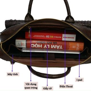 [Mã BMLT100 giảm đến 100K đơn 499K] Cặp da cá sấu FADODA CDCS1 chuyên đựng laptop và tài liệu