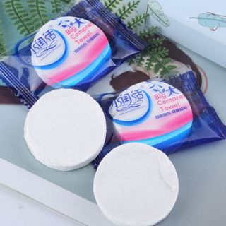 Khăn Du Lịch cotton dạng nén dùng 1 lần (30 * 60 cm), Khăn Đa Năng Tự Nhiên Thấm Nước Tốt - Khăn nén du lịch giá sỉ