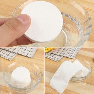 Khăn Du Lịch cotton dạng nén dùng 1 lần (30 * 60 cm), Khăn Đa Năng Tự Nhiên Thấm Nước Tốt - Khăn nén du lịch giá sỉ