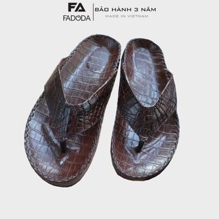 [Mã BMLT35 giảm đến 35K đơn 99K] Dép nam da cá sấu thật FA DO DA FCD2