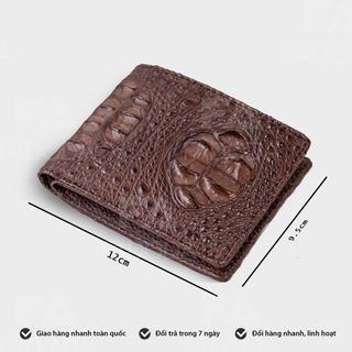 [Mã BMLT35 giảm đến 35K đơn 99K] Ví da cá sấu FADODA SP-FCW03G phần gù cá sấu