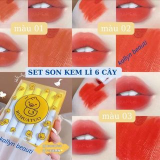 Set 6 Son Kem Lì RUHUATUO Vịt Vàng