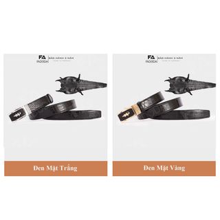 Thắt lưng nam da cá sấu FA DO DA SP-FCB03BD dây liền bản rộng 4.0 cm làm từ vùng da bụng của cá sấu