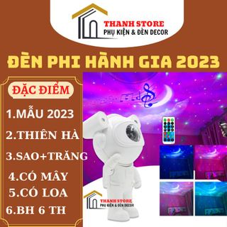 [ MẪU 2023 ] Đèn LED phi hành gia chiếu sao mây trăng mới 2023, có loa bluetooth có nháy , đèn led trang trí phòng, giá sỉ