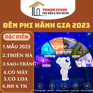 [ MẪU 2023 ] Đèn LED phi hành gia chiếu sao mây trăng mới 2023, có loa bluetooth có nháy , đèn led trang trí phòng,