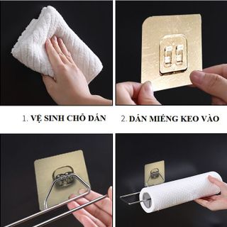 Thanh Inox Dán Tường, giá treo khăn giấy cuộn, Khăn Lau Bếp, giấy vệ sinh, cuộn màng bọc thực phẩm - Kệ treo giấy cuộn dán tường giá sỉ