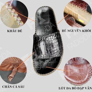 Phụ kiện da cá sấu FA DO DA FCD01 Dép quai ngang nhiều màu