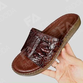 Phụ hiện da cá sấu thật FA DO DA FCD03 dép móng chân cá sấu
