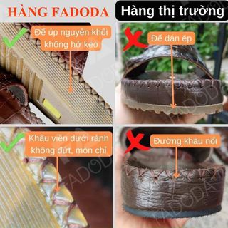 Phụ hiện da cá sấu thật FA DO DA FCD03 dép móng chân cá sấu