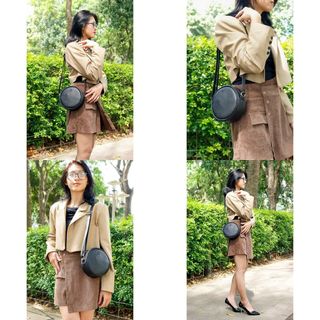 [Mã BMLT35 giảm đến 35K đơn 99K] Túi đeo chéo nữ mini FA DO DA FN4 hình hộp tròn đựng vừa tất cả các dòng điện thoại