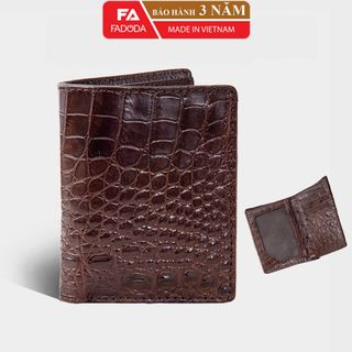 [Mã BMLT100 giảm đến 100K đơn 499K] Ví nam da cá sấu hai mặt FADODA SP-FCW02B làm từ da bụng cá sấu