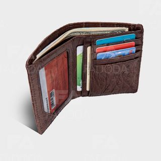 [Mã BMLT100 giảm đến 100K đơn 499K] Ví nam da cá sấu hai mặt FADODA SP-FCW02B làm từ da bụng cá sấu
