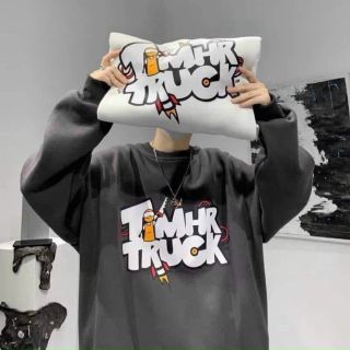 Áo sweater thun nỉ in logo TRUCK from dưới 75kg