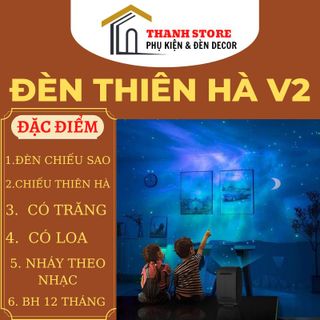 Đèn chiếu thiên sao thiên hà V2  Galaxy kết hợp loa Bluetooth, Dùng cho sự kiện Phòng ngủ Phòng bay , đèn san khấu