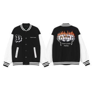Áo khoác bomber nỉ logo Đ form dưới 70kg