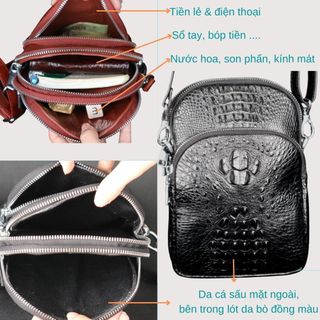 [Mã BMLT100 giảm đến 100K đơn 499K] Túi đeo vai nữ da cá sấu FA DO DA FCHW26