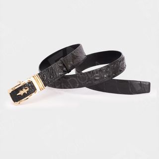 [Mã BMLT100 giảm đến 100K đơn 499K] Thắt lưng da cá sấu thật FADODA SP-FCB03G dây liền bản rộng 4.0 cm