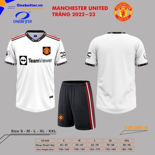 Đồ đá banh, quần áo bóng đá CLB MU 2022-23 màu trắng - Size từ S đến 2XL giá sỉ