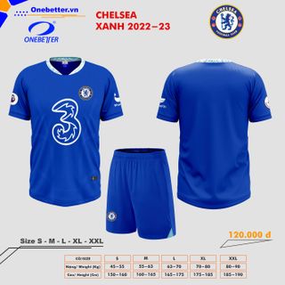 Đồ đá banh, quần áo bóng đá CLB Chelsea 2022-23 màu xanh - Size từ S đến 2XL