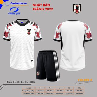 Đồ đá banh, quần áo bóng đá đội tuyển Nhật Bản 2022-23 màu trắng - Size từ S đến 2XL giá sỉ