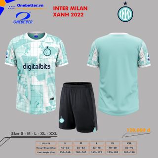 Đồ đá banh, quần áo bóng đá CLB Inter Milan 2022-23 màu xanh ya - Size từ S đến 2XL
