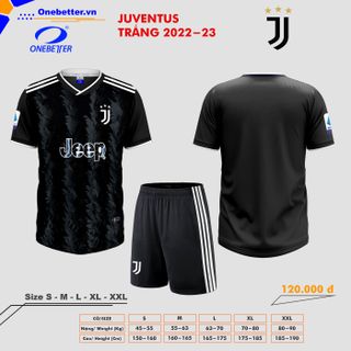 Đồ đá banh, quần áo bóng đá CLB Juventus 2022-23 màu đen - Size từ S đến 2XL giá sỉ