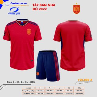 Đồ đá banh, quần áo bóng đá đội tuyển Tây Ban Nha 2022-23 màu đỏ - Size từ S đến 2XL