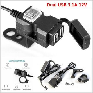SẠC ĐIỆN THOẠI XE MÁY 2 CỔNG USB