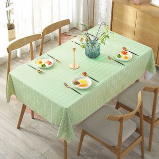Khăn trải bàn kẻ caro nhựa PVC chống thấm nước 152x137cm