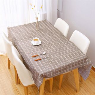 Khăn trải bàn kẻ caro nhựa PVC chống thấm nước 137x137cm