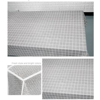 Khăn trải bàn kẻ caro nhựa PVC chống thấm nước 137x137cm