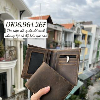 Ví da sáp sơn cạnh