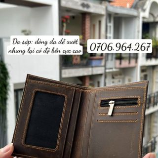 Ví da sáp sơn cạnh