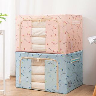 Hộp vải, Túi Vải Đựng Đồ, quần áo, Chăn Màn Có Khung thép - Hộp đựng chăn màn khung sắt giá sỉ