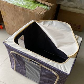 Hộp vải, Túi Vải Đựng Đồ, quần áo, Chăn Màn Có Khung thép - Hộp đựng chăn màn khung sắt giá sỉ