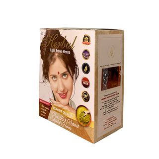 Thuốc nhuộm tóc thảo dược Herbul Light Brown Henna Ấn Độ màu nâu sáng