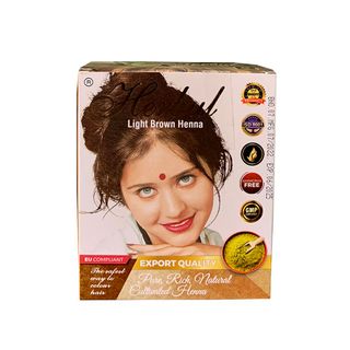 Thuốc nhuộm tóc thảo dược Herbul Light Brown Henna Ấn Độ màu nâu sáng giá sỉ