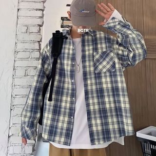 Áo sơ mi khoác ngoài form rộng - somi nam nữ oversize sọc số 10 - Thời trang Calyn giá sỉ