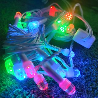 Dây đèn LED đa sắc dài 6M bóng lục giác trang trí tết đẹp tươi 7 màu