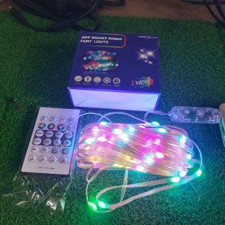 Dây đèn led trang trí RGBIC FAIRY LIGHT dài 10M chống nước có điều khiển qua app điện thoại kèm remote đầy đủ phụ kiện