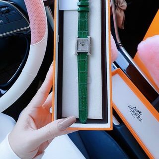ĐỒNG HỒ HERRMES MINI ĐÁ FULL DA CAO CẤP
