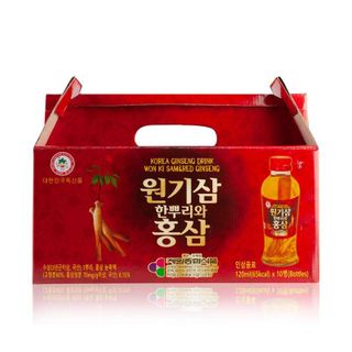 Nước Hồng Sâm Có Củ Won Ki Sam Hộp 10 Chai 120ml